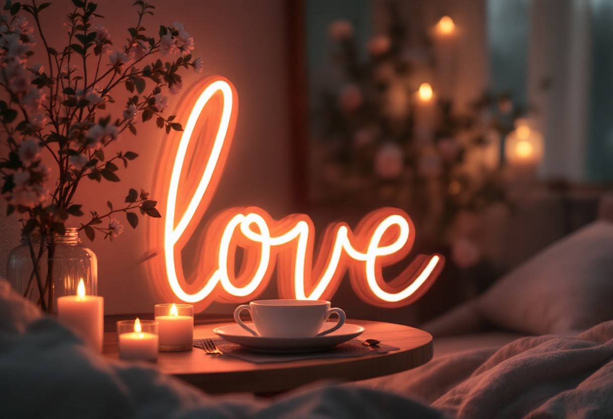 10 façons romantiques d’utiliser un néon love