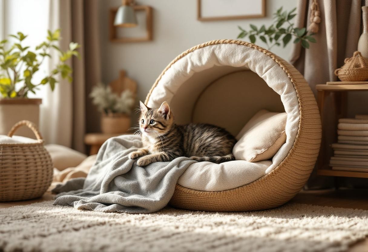 Tout pour votre chat : choisir la niche pour chat adorable et douillette
