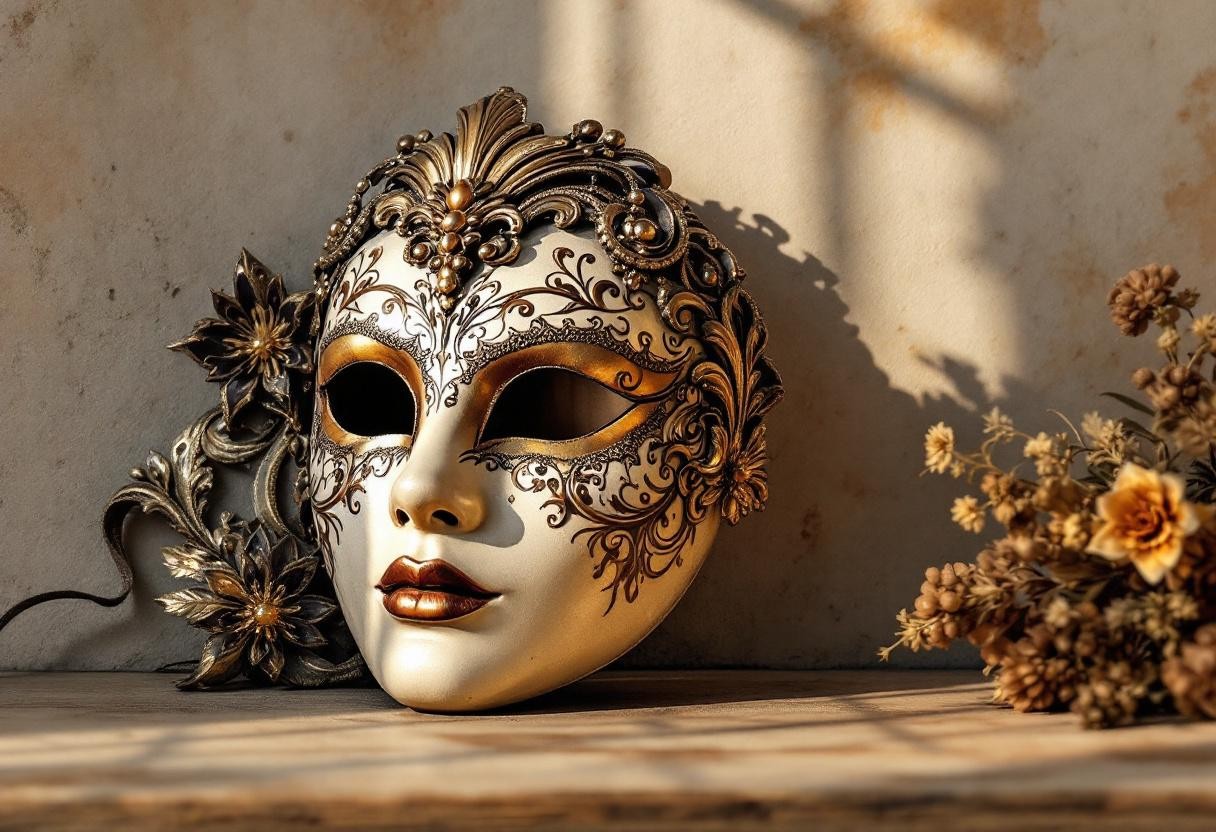 De l’écrin à la paroi : transformer un masque vénitien en pièce maîtresse déco