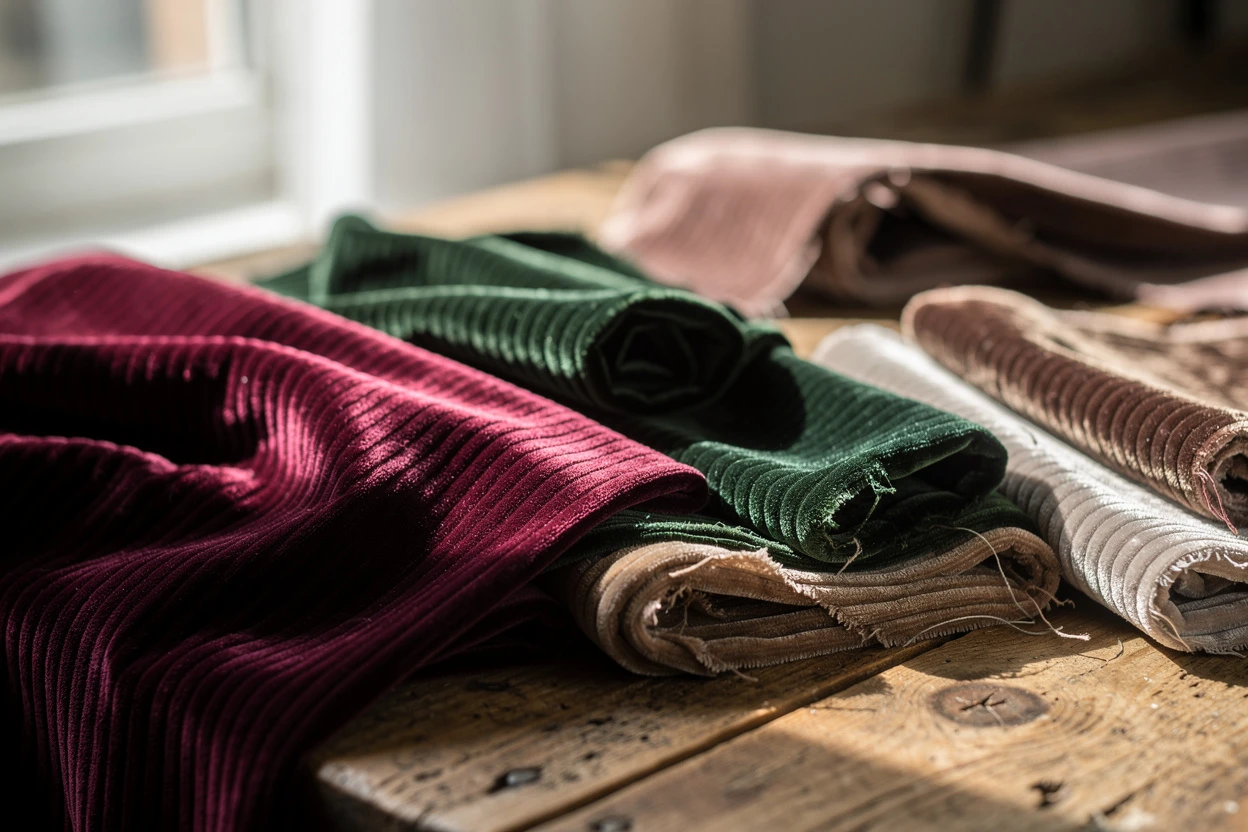 Trouvez l&rsquo;inspiration pour vos projets couture grâce à notre sélection de tissus velours côtelés