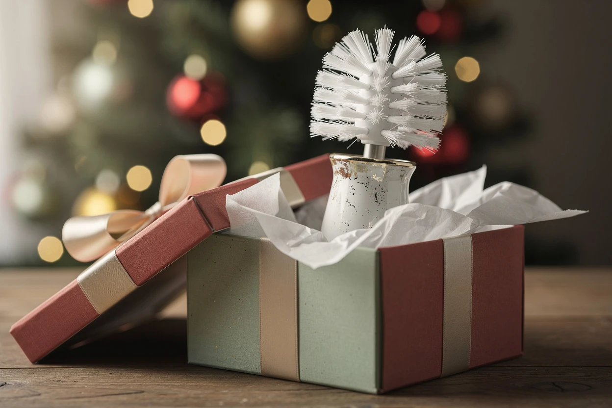 Offrir une brosse de toilette à Noël : drôle ou déco ?