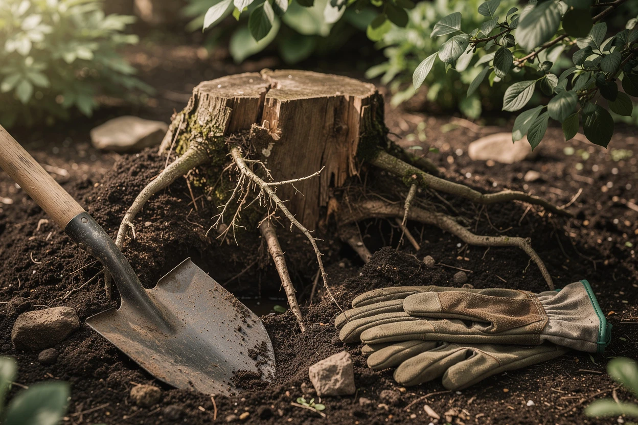 Entretien du jardin : solutions pratiques pour éliminer une souche