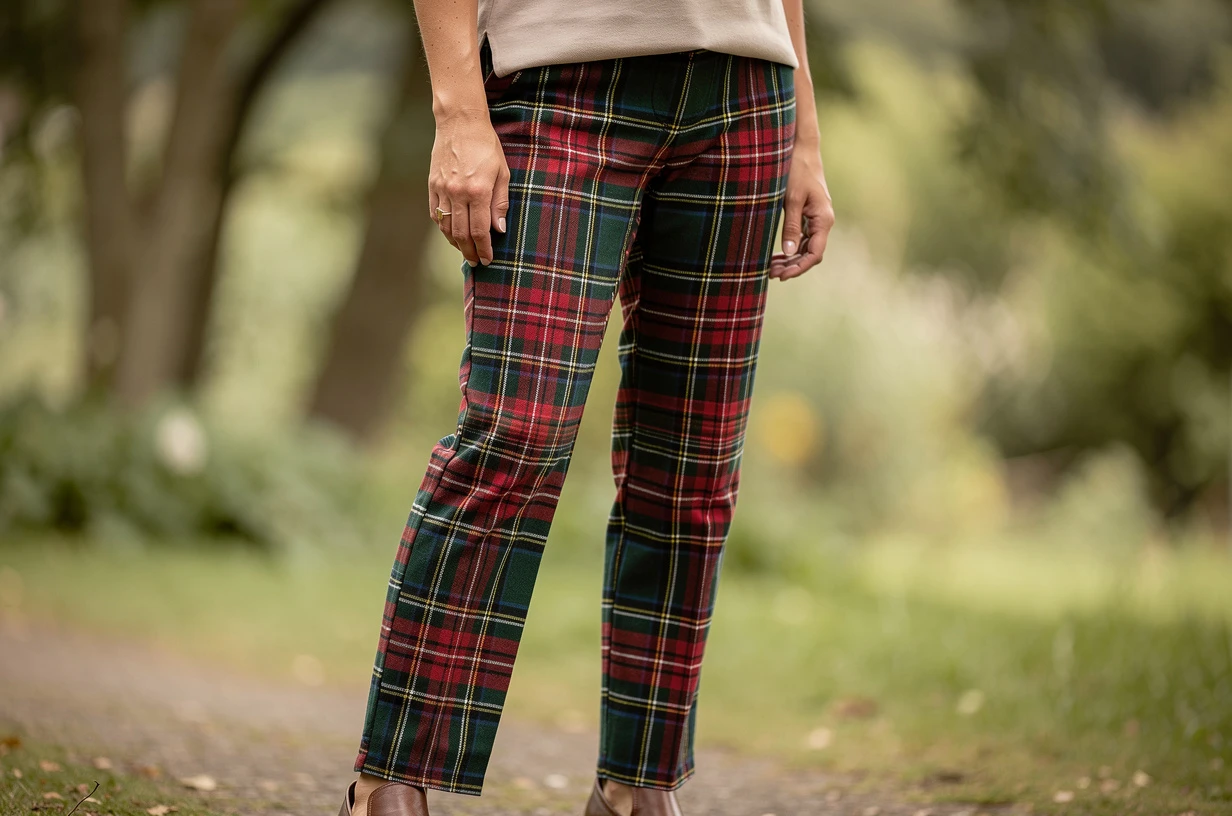 Entre héritage des clans et mode contemporaine : le pantalon écossais au féminin